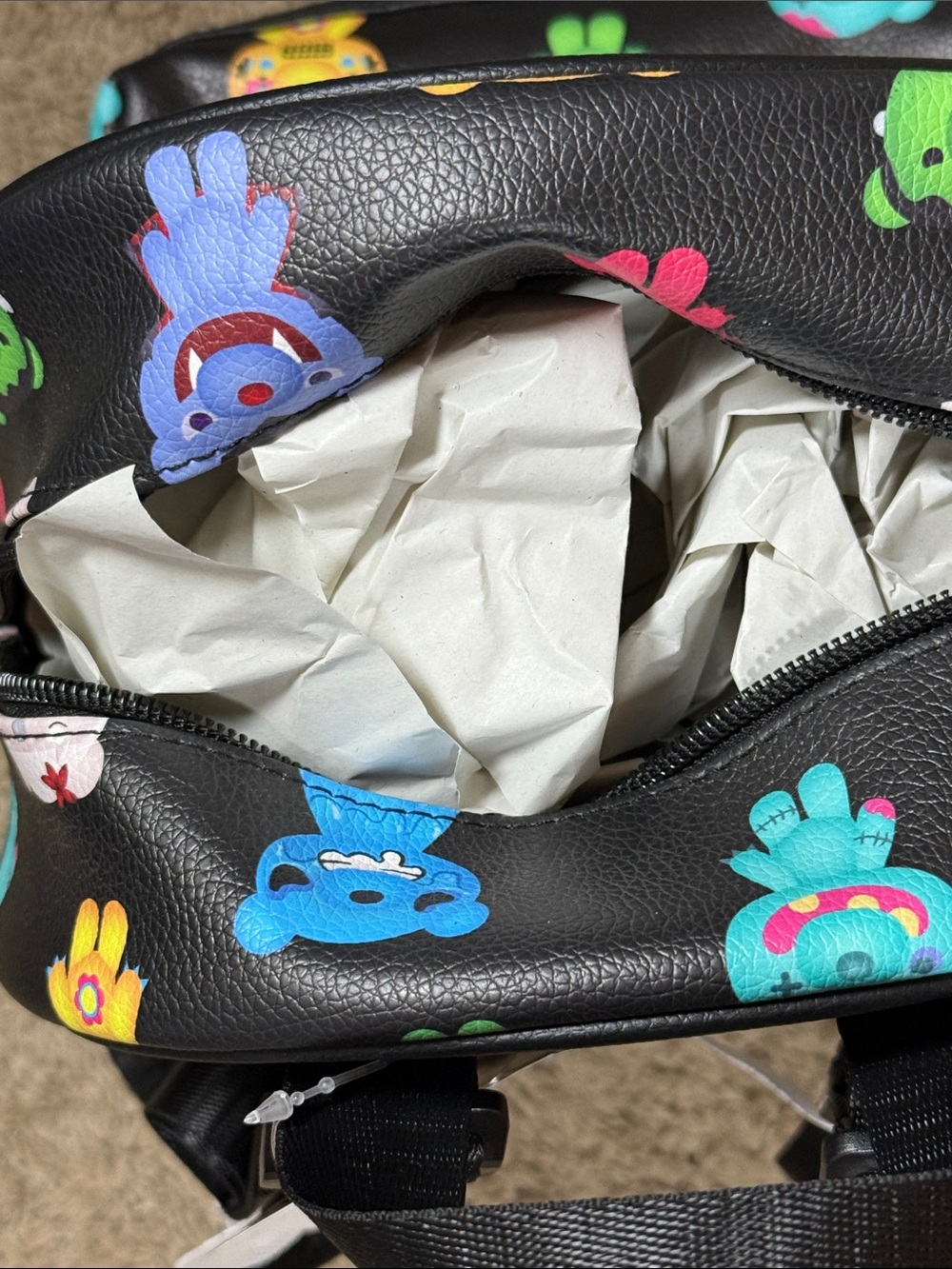 Clair’s Deddy Bears Black Rainbow Bears Mini Backpack SKU1510 - Picture 9 of 11